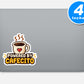 Powered By Cafecito Quote Vinyl Stickers
