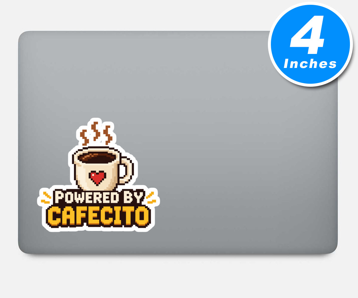 Powered By Cafecito Quote Vinyl Stickers