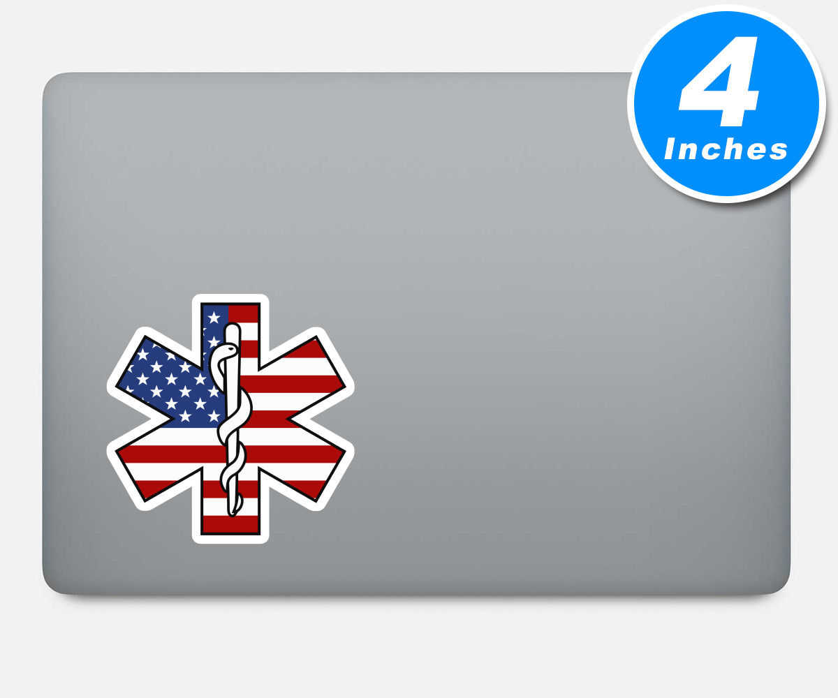 Star Of Life Paramedics USA EMS EMT Vinyl Stickers