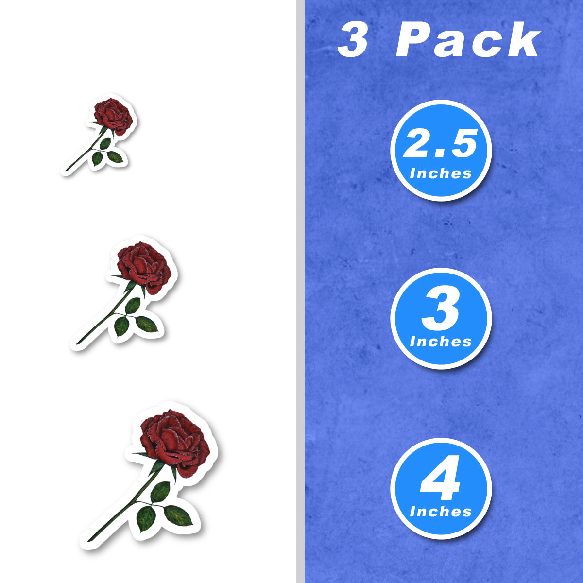 Red Rose Vinyl Stickers