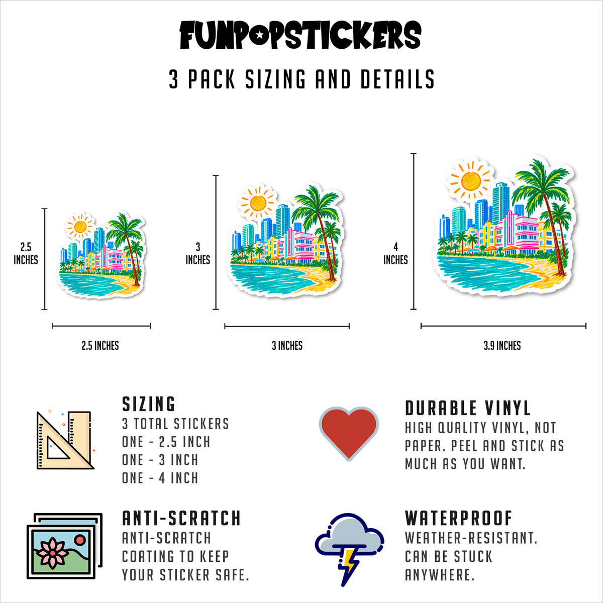 Miami Vinyl Stickers