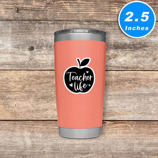 Teacher Life Apple For The Teacher Vinyl Stickers