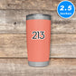 Los Angeles California 213 Area Code Vinyl Stickers