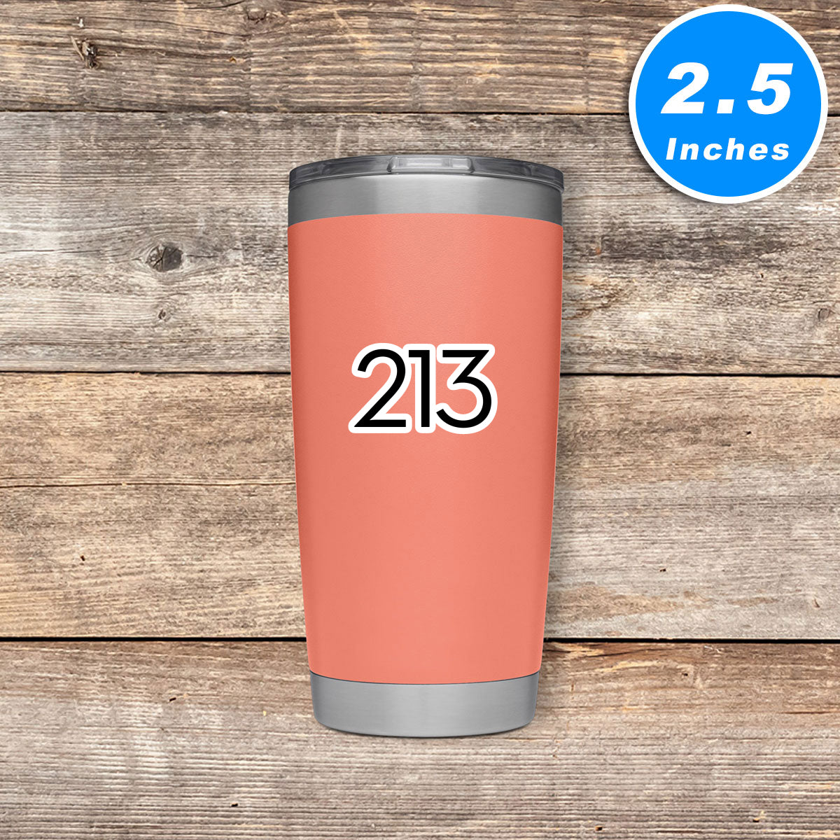 Los Angeles California 213 Area Code Vinyl Stickers