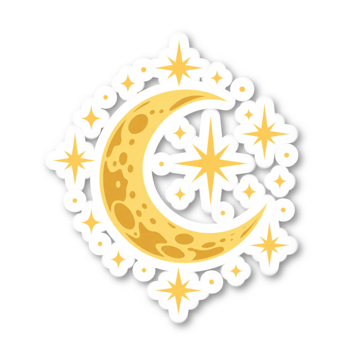 Celestial Moon And Stars Stickers Vinyl Sticker