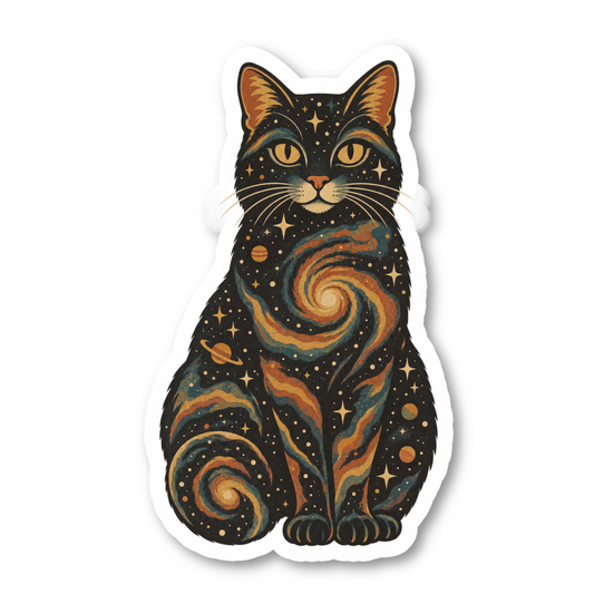 Galaxy Cat Decal Vinyl Sticker