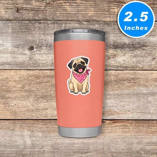 Cute Pug Dog Mom Sticker Vinyl Stickers
