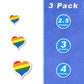 Gay Pride Heart Vinyl Stickers