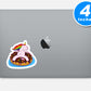 Unicorn On A Donut Floaty Vinyl Stickers