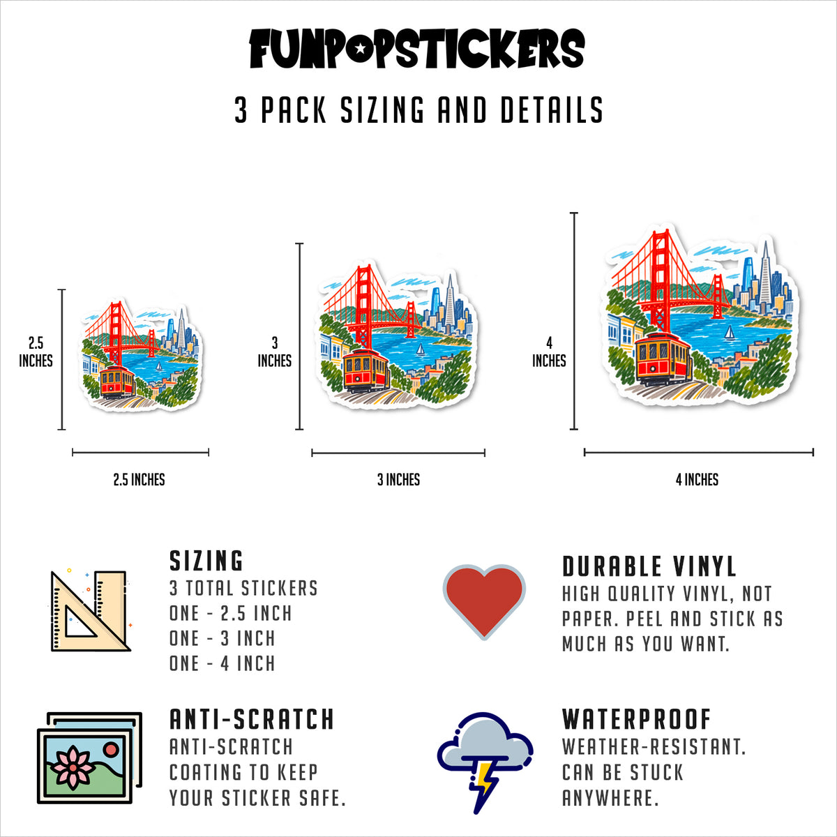 San Francisco Vinyl Stickers