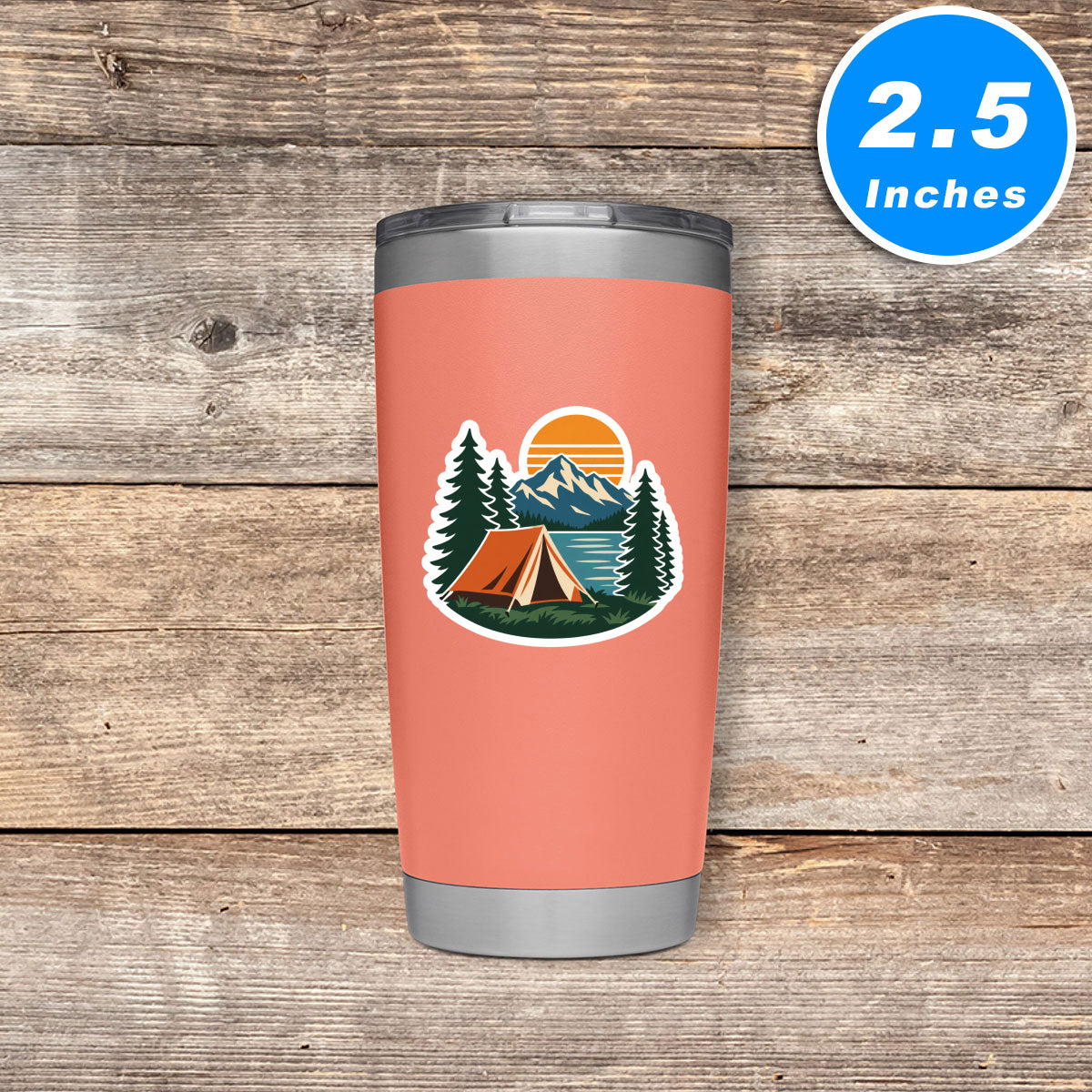 Retro Camping Stickers For Water Bottles Vinyl Stickers