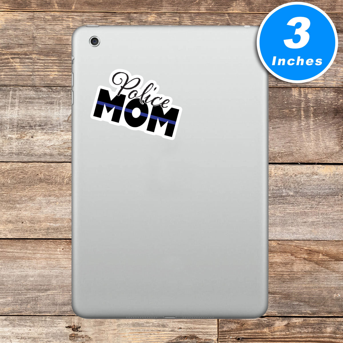 Police Mom Thin Blue Line Vinyl Stickers