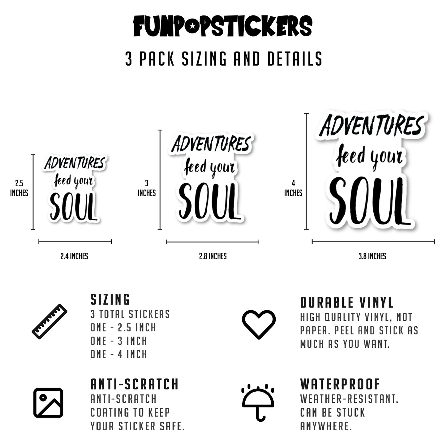 Adventure Feed Your Soul Vinyl Stickers