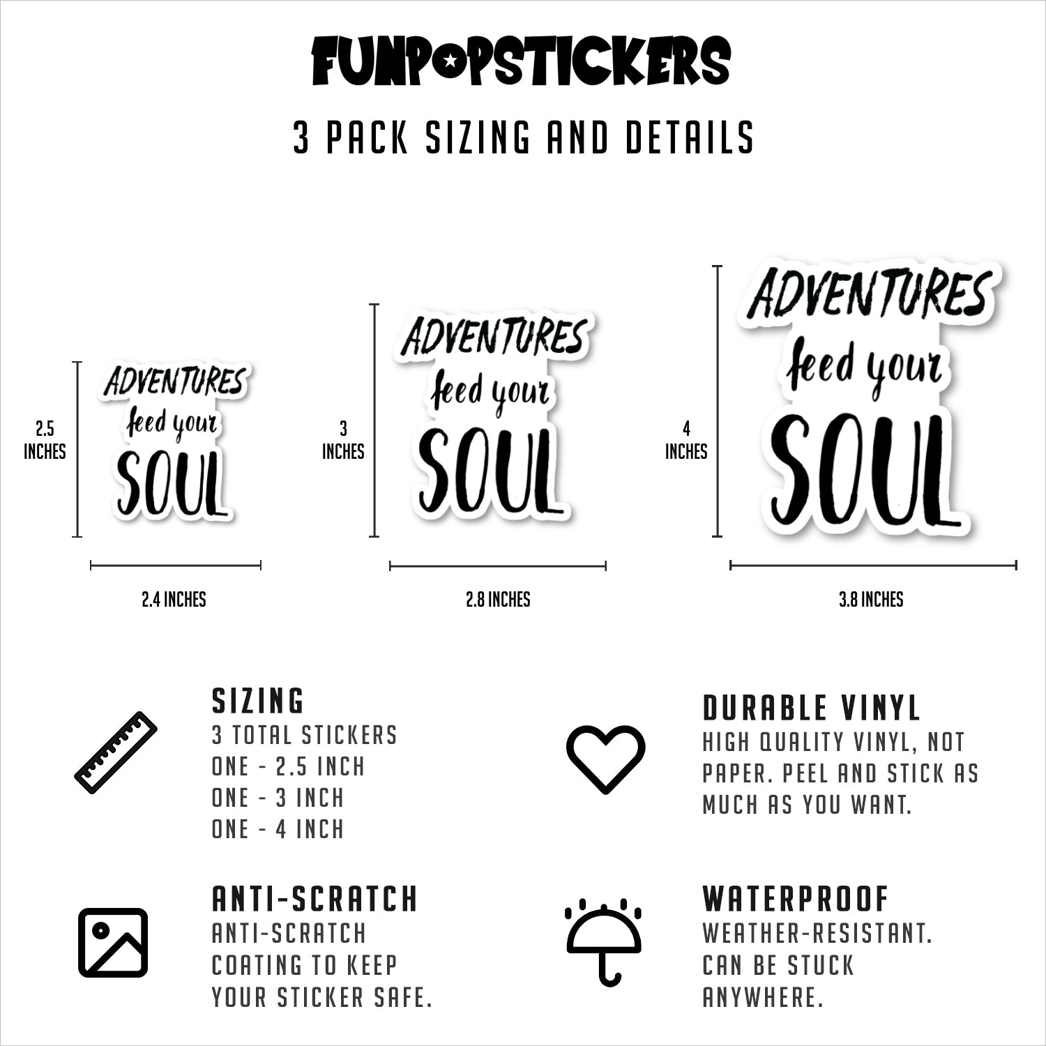 Adventure Feed Your Soul Vinyl Stickers