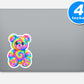 Tie Dye Bear Stickers Vinyl Stickers
