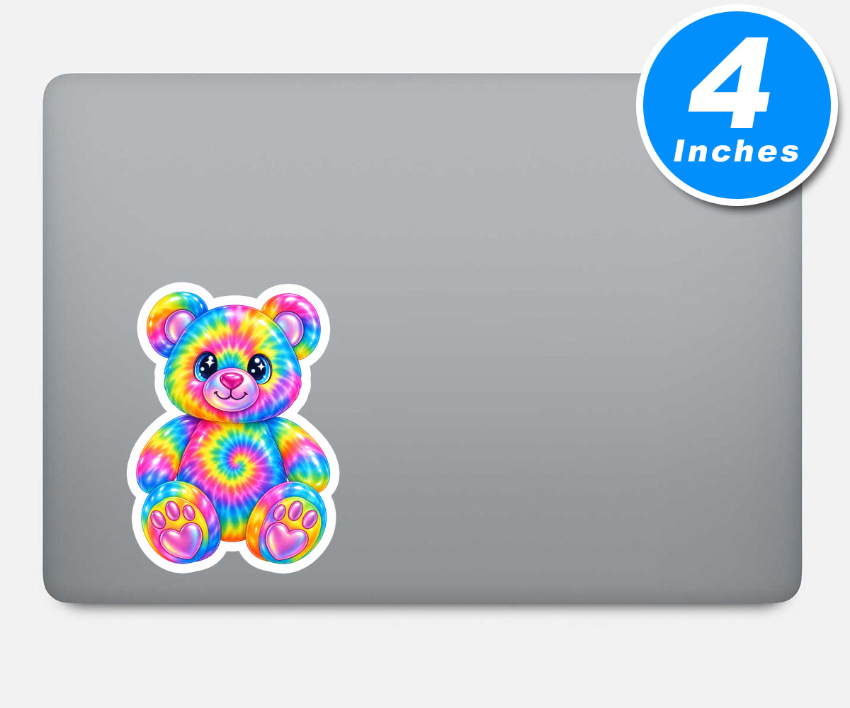 Tie Dye Bear Stickers Vinyl Stickers