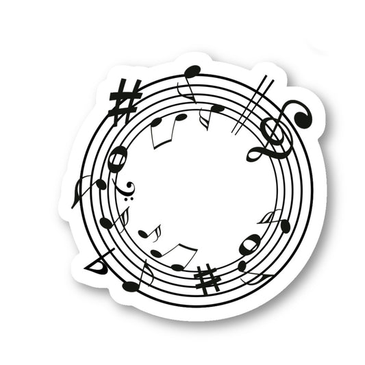 Musical Notes Vinyl Sticker