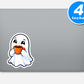 Cute Ghost Drinking Coffee Sticker Vinyl Stickers