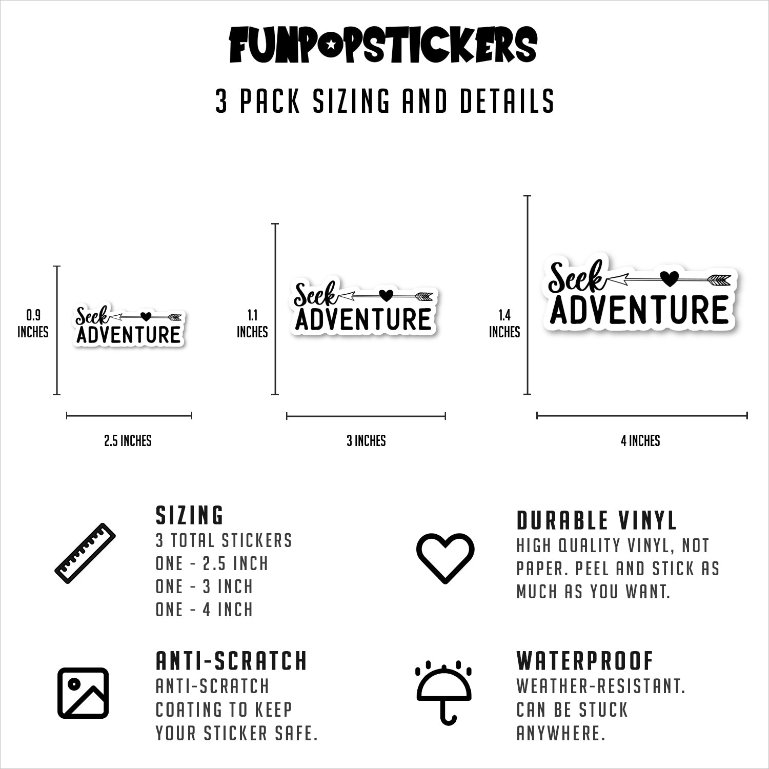 Seek Adventure Vinyl Stickers
