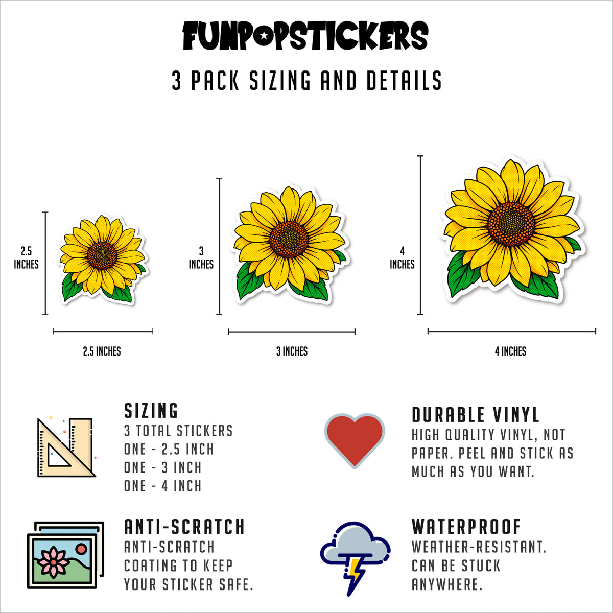 Flower Stickers Vinyl Stickers