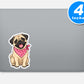 Cute Pug Dog Mom Sticker Vinyl Stickers