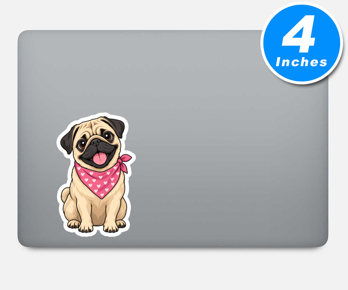 Cute Pug Dog Mom Sticker Vinyl Stickers