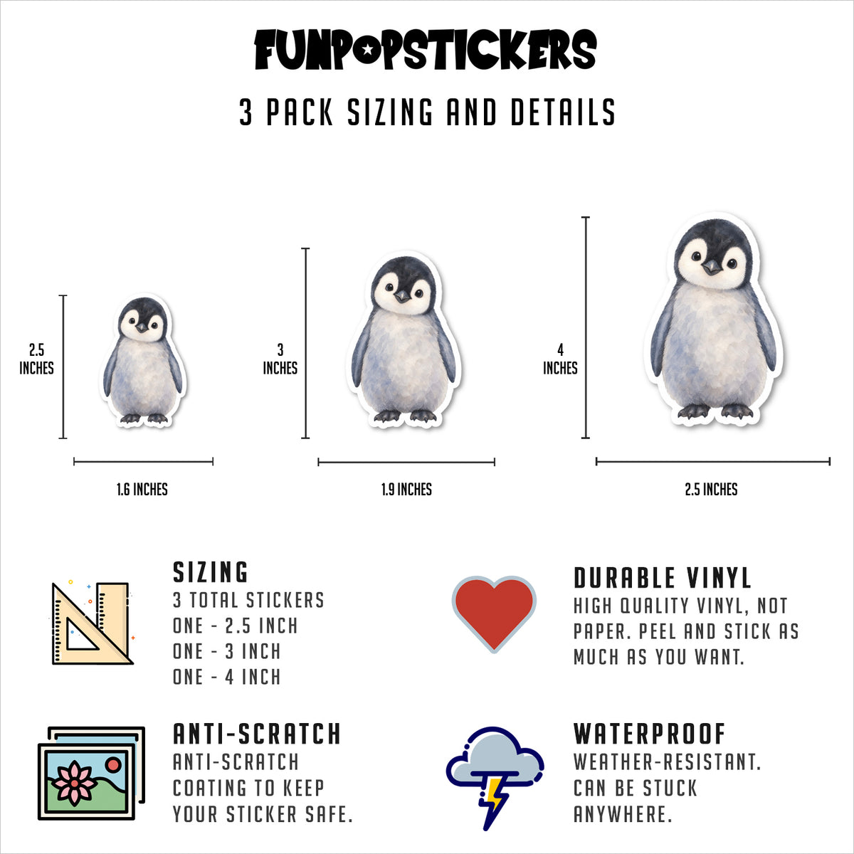Penguin Stickers Vinyl Stickers