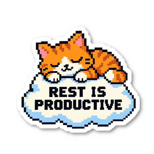 Rest Is Productive Quote Vinyl Sticker