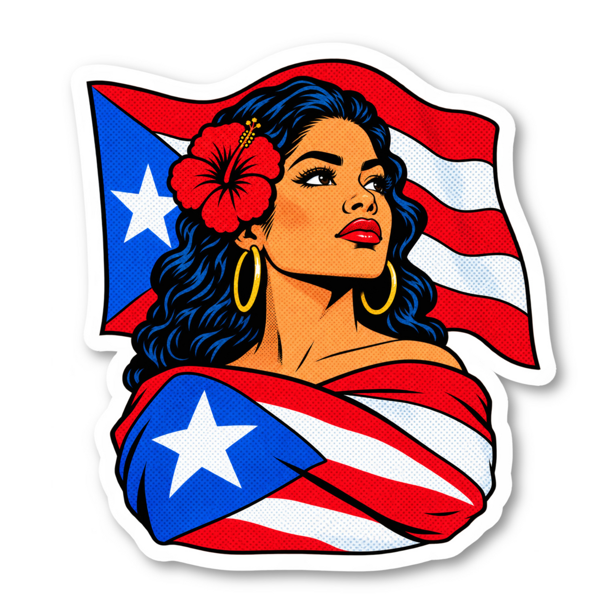 Puerto Rican Pride Stickers Vinyl Sticker