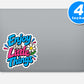 Enjoy The Little Things Quote Vinyl Stickers