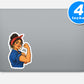 Strong Latina Woman Sticker Vinyl Stickers