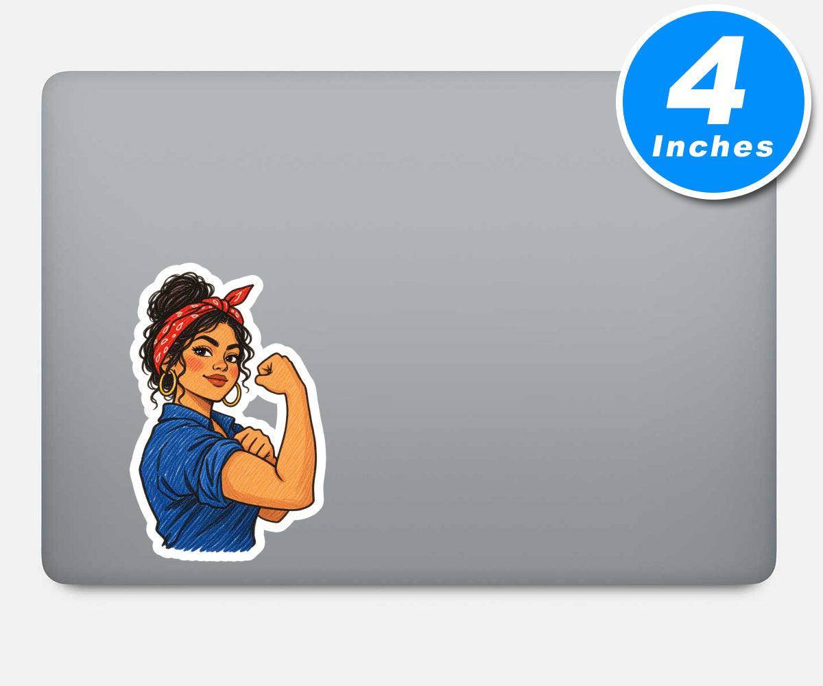 Strong Latina Woman Sticker Vinyl Stickers
