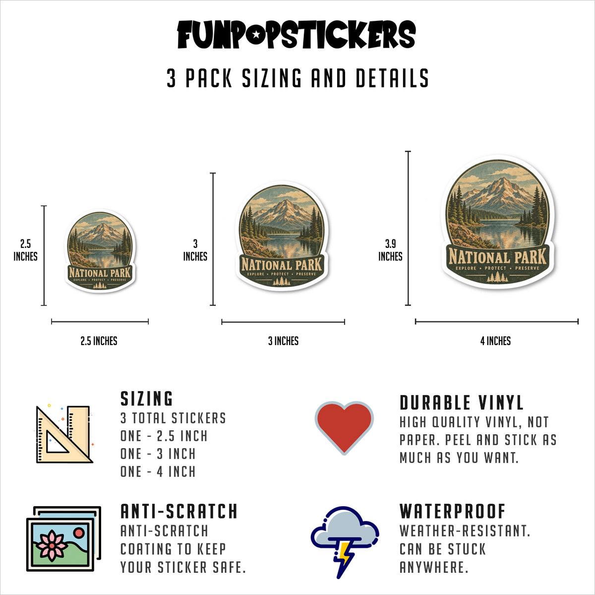 National Park Stickers Vinyl Stickers