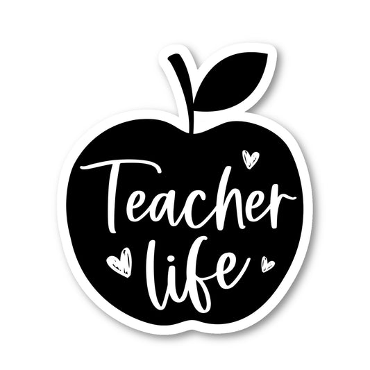 Teacher Life Apple For The Teacher Vinyl Sticker