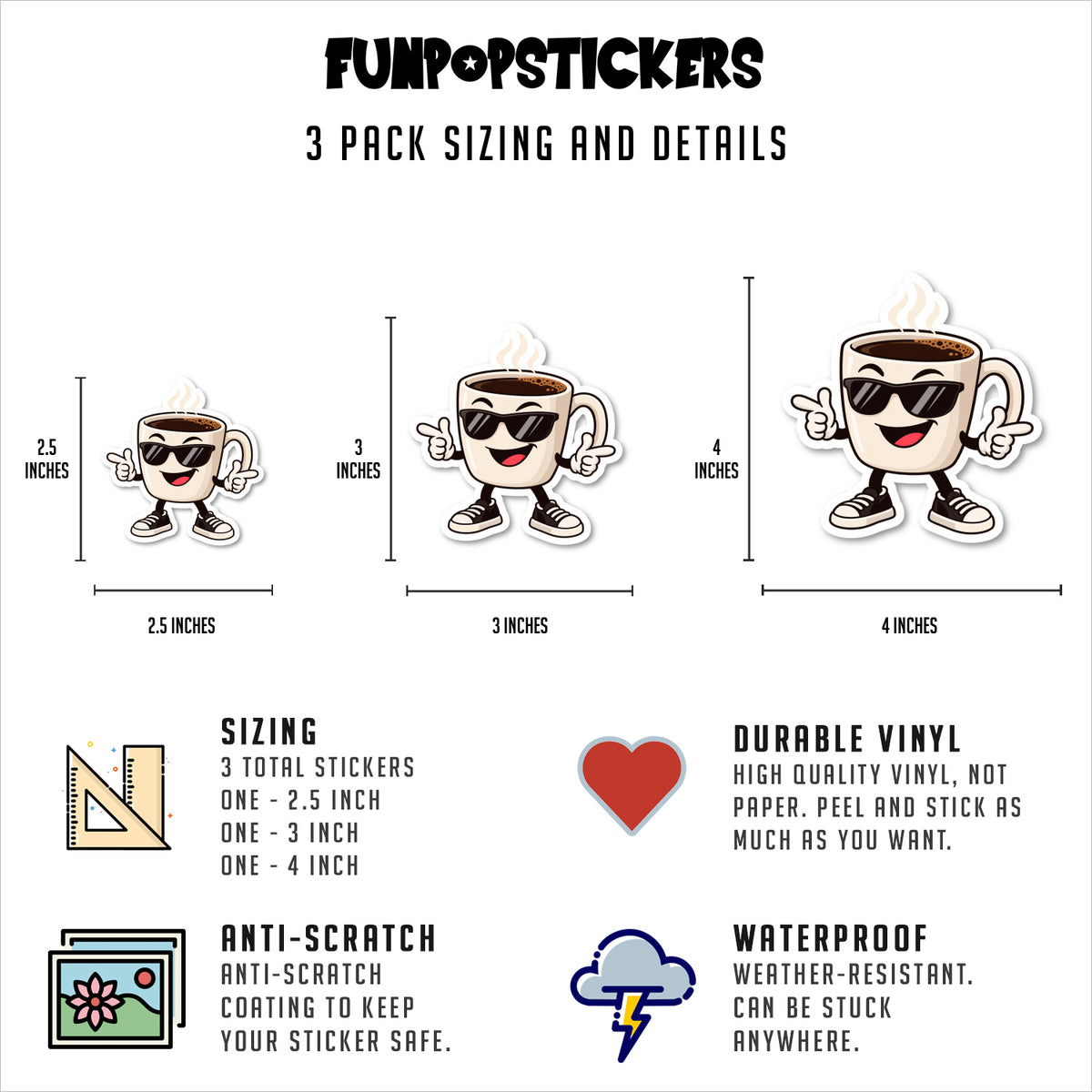 Funny Coffee Stickers For Adults Vinyl Stickers