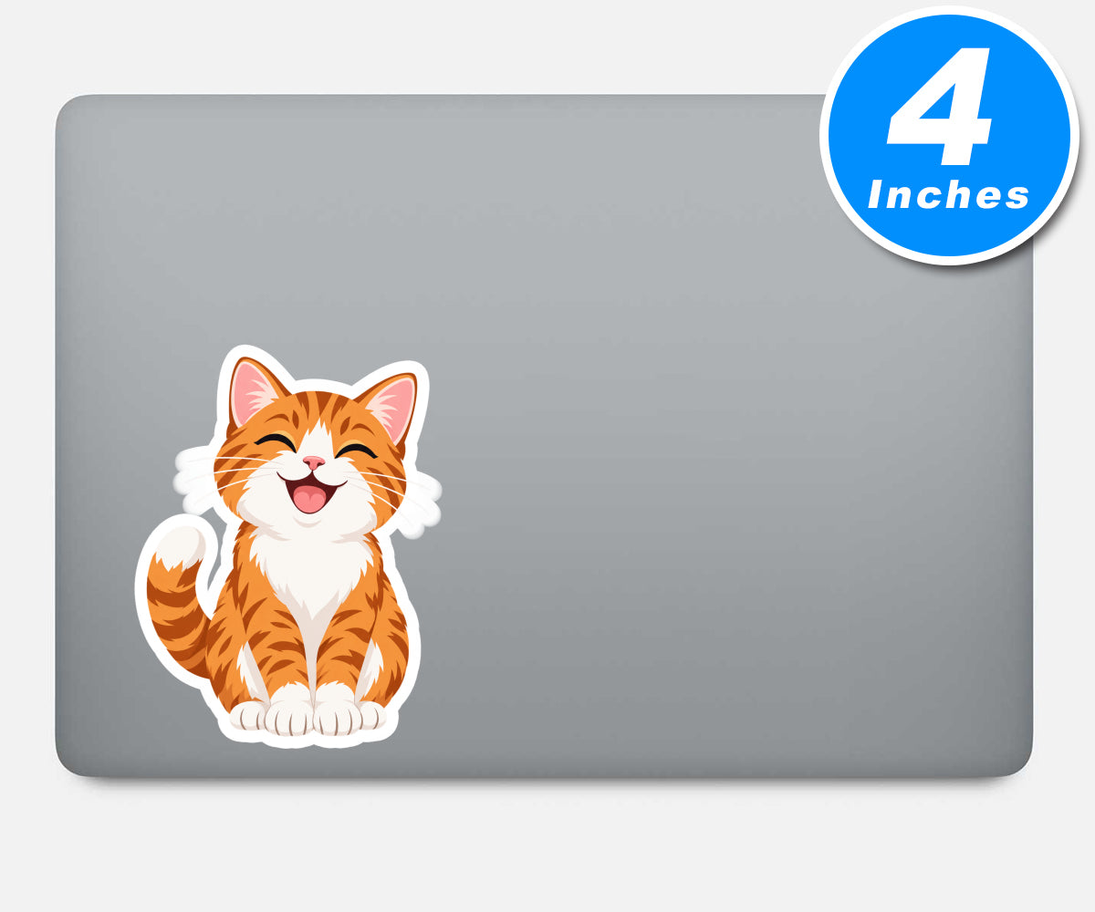 Happy Cat Vinyl Stickers