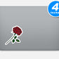 Red Rose Vinyl Stickers
