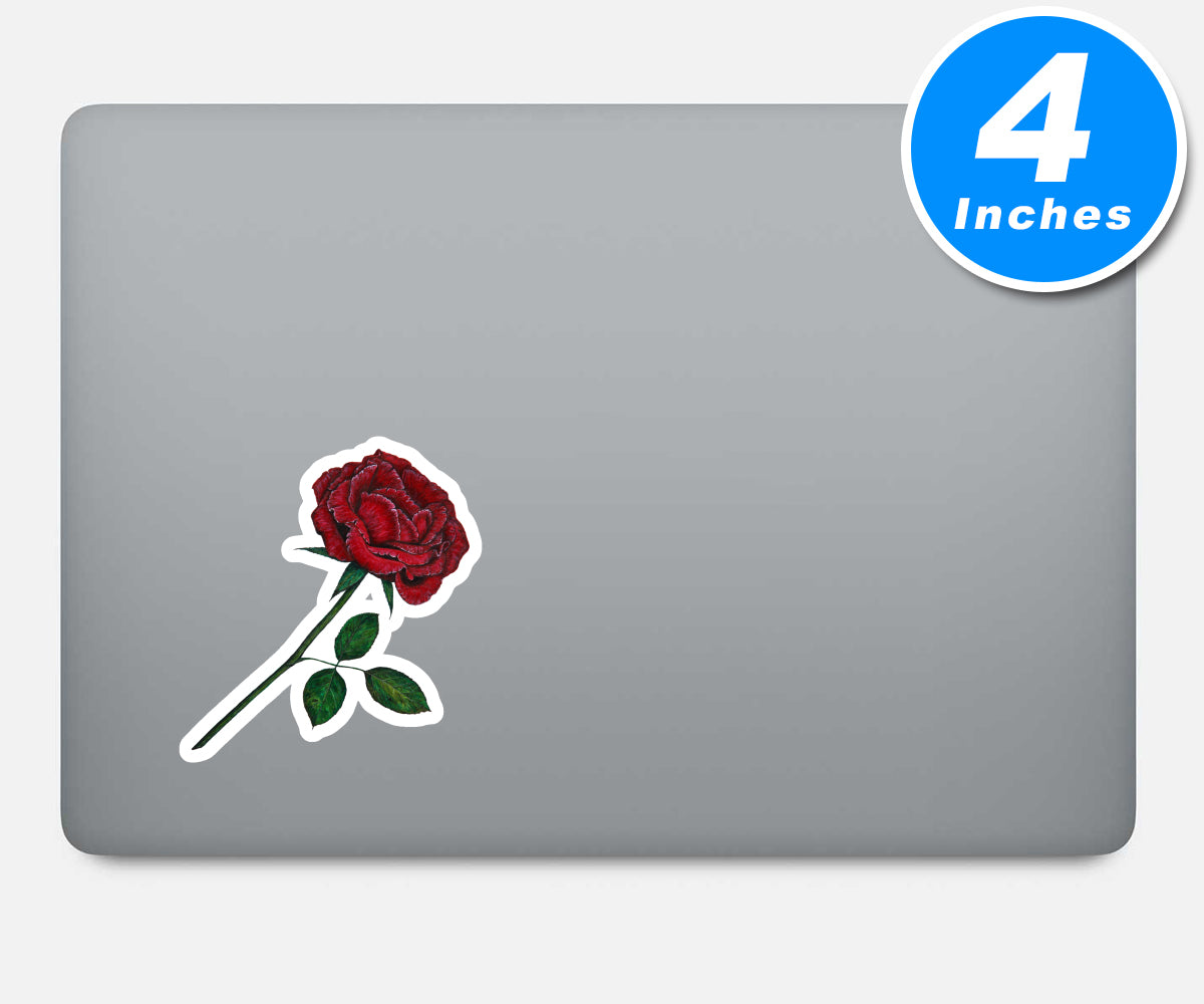 Red Rose Vinyl Stickers