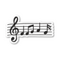 Musical Staff Sticker Vinyl Sticker