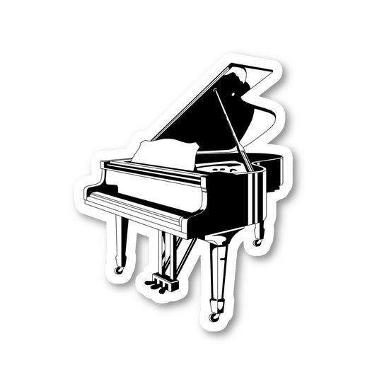 Music Lovers Grand Piano Vinyl Sticker