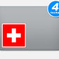 Switzerland Swiss Flag Vinyl Stickers