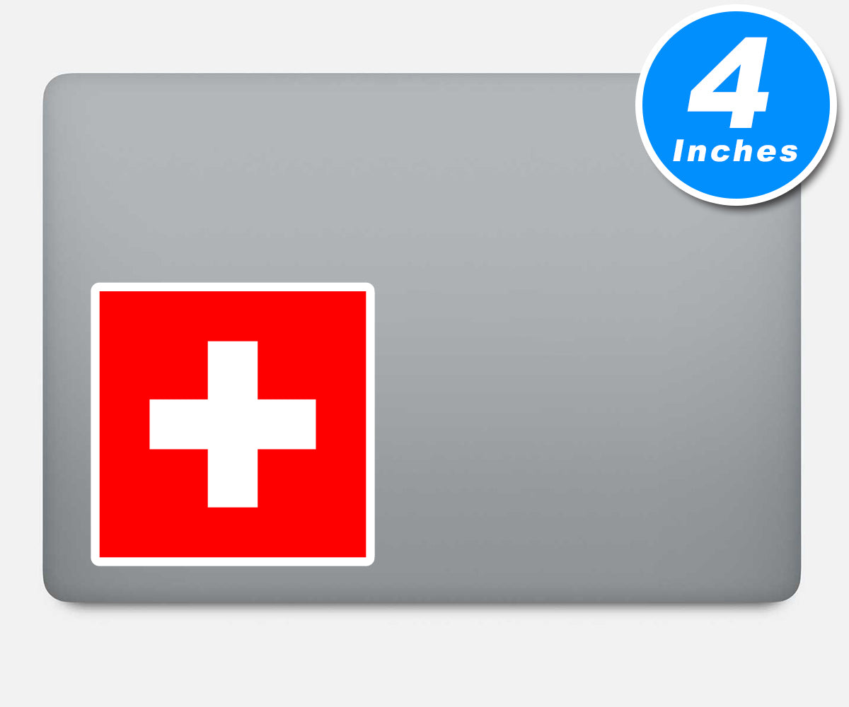 Switzerland Swiss Flag Vinyl Stickers