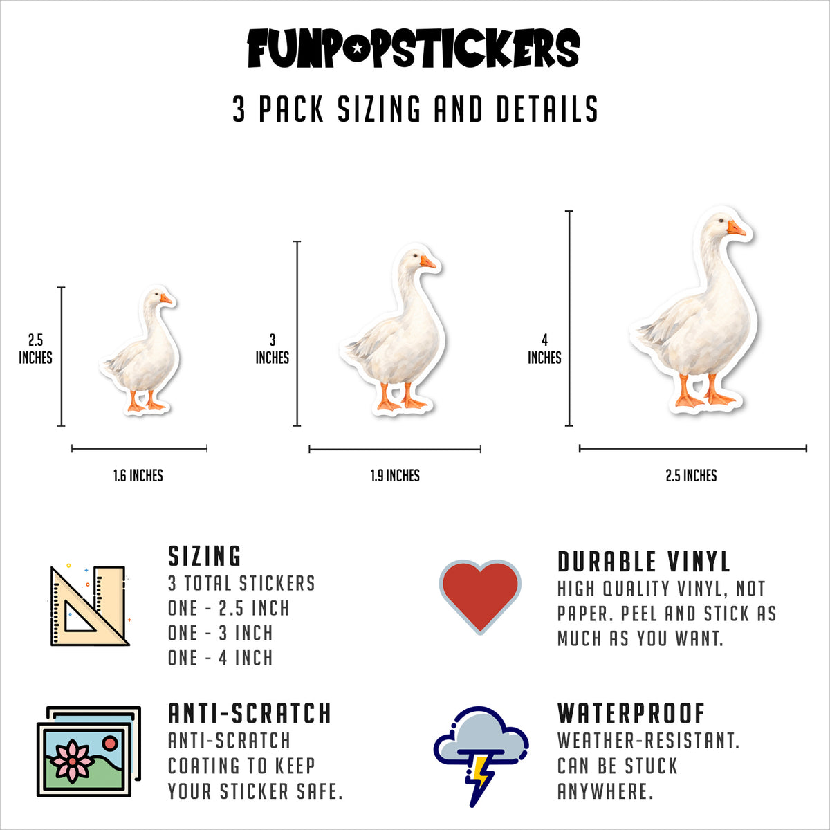 Goose Stickers Vinyl Stickers