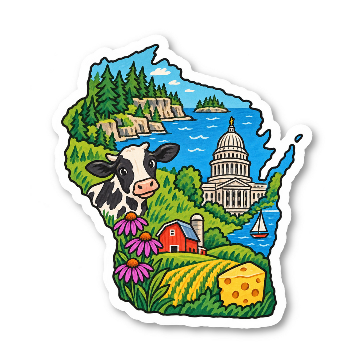 Wisconsin Vinyl Sticker