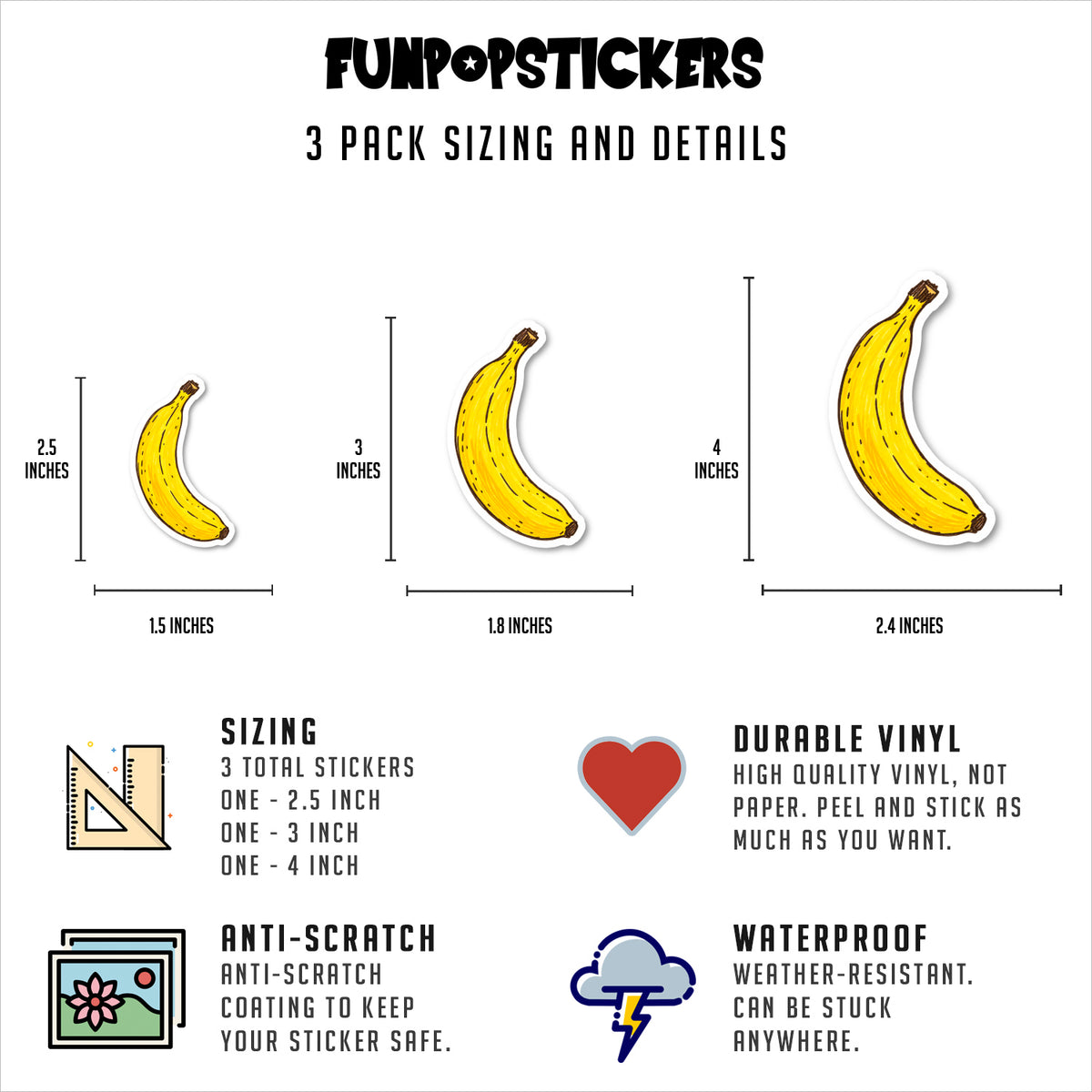Banana Vinyl Stickers