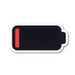 1 Percent Battery Vinyl Sticker