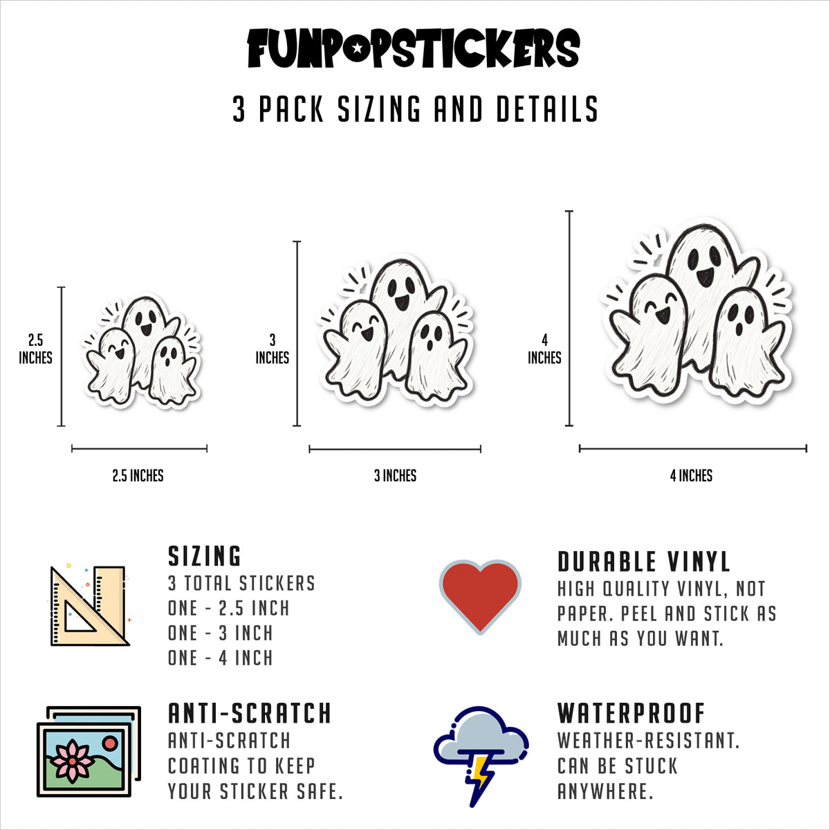 Ghosts Vinyl Stickers
