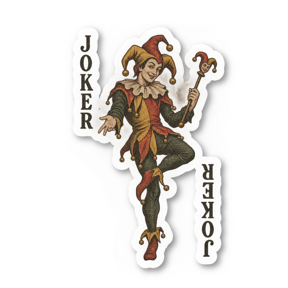 Playing Card Joker Vinyl Sticker