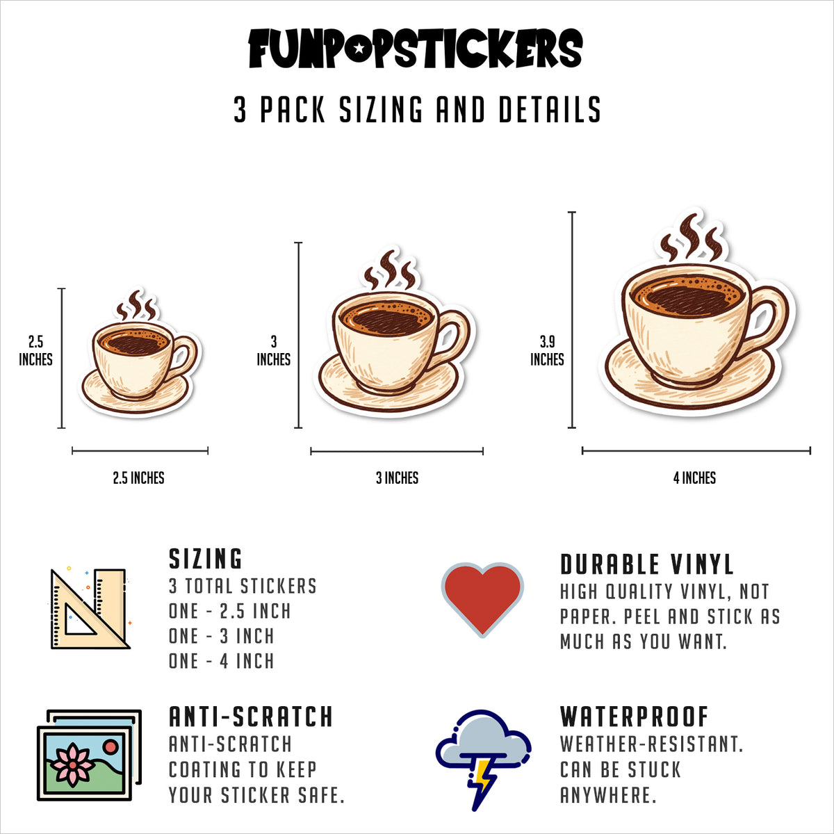 Coffee Stickers Vinyl Stickers