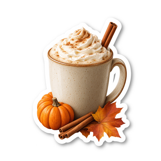 Fall Coffee Vinyl Sticker